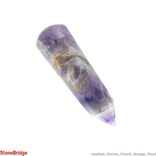 Amethyst Chevron Pointed Massage Wand - Extra Large #2 - 3 3/4" to 5 1/4"    from The Rock Space