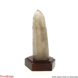 Smoky Quartz Point On Wood Base #2    from The Rock Space