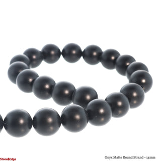 Onyx Matte -  Round Strand 15" - 14mm    from The Rock Space