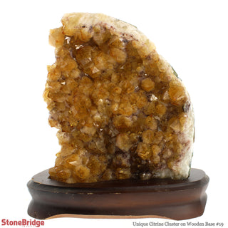 Citrine Cluster on Wood Base U#19 - 8"    from The Rock Space