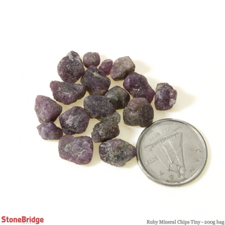 Ruby Mineral Chips Tiny - 200g bag    from The Rock Space