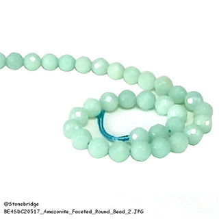 Amazonite Faceted - Round Strand 7" - 4mm    from The Rock Space