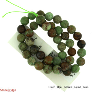 Green African Opal - Round Strand 15" - 6mm    from The Rock Space