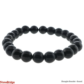 Shungite Bracelet Round - 12mm    from The Rock Space