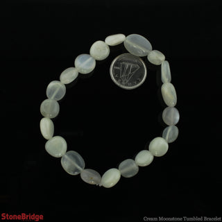 Moonstone Cream Tumbled Bracelets    from The Rock Space