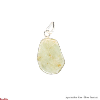 Aquamarine Slice - Silver Pendant    from The Rock Space
