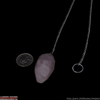 Multi Faceted Rose Quartz Pendulum    from The Rock Space