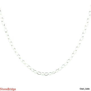 Sterling Silver Chain "Cable Style" 017 - 16" Long    from The Rock Space