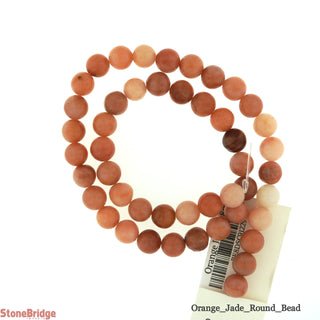 Orange Jade - Round Strand 15" - 8mm    from The Rock Space