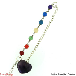 Amethyst Chakra Pendulum With Heart Bead    from The Rock Space