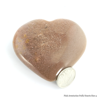Pink Aventurine Heart #4 - 1 3/4" to 2 3/4"    from Stonebridge Imports