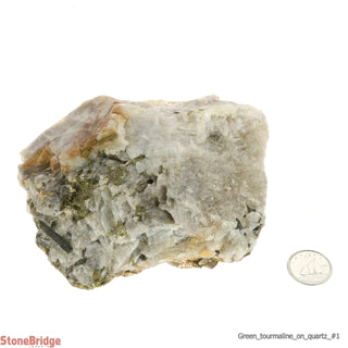 Tourmaline Green Quartz Chunk #1    from The Rock Space