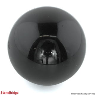 Black Obsidian Sphere - Extra Small #3 - 2"    from The Rock Space