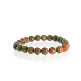 Unakite Bead Bracelet 8mm   from The Rock Space