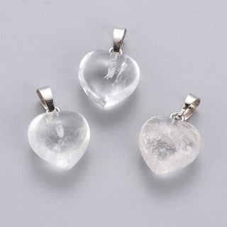 Clear Quartz Heart Pendant #1    from The Rock Space