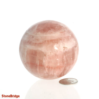 Calcite Rose Sphere - Small #2 - 2 1/4"    from The Rock Space