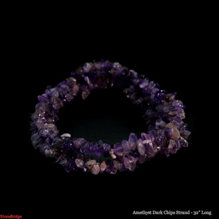 Amethyst Dark Chip Strands - 3mm to 5mm from The Rock Space