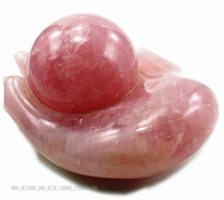 Rose Quartz Carving Hand & Sphere U#5    from The Rock Space