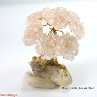 Rose Quartz Chips Bonsai Tree Small 3"    from The Rock Space