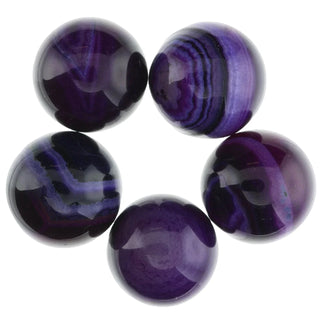 Agate Purple Banded Sphere - 5 Pack    from The Rock Space