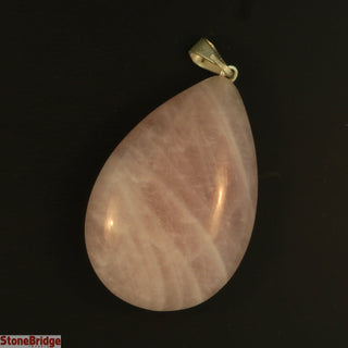 Rose Quartz Drop Pendant - 34mm x 25mm    from The Rock Space