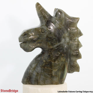 Labradorite Unicorn Carving U#23 - 5 3/4"    from The Rock Space