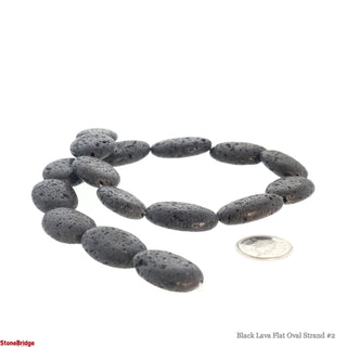 Black Lava Flat Oval Strand #3    from The Rock Space