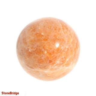 Calcite Orange Sphere - Extra Small #3 - 2"    from The Rock Space