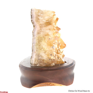 Citrine Cluster on Wood Base #2 - 8"    from The Rock Space