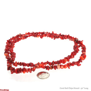 Coral Red Chip Strands - 5mm to 8mm    from The Rock Space