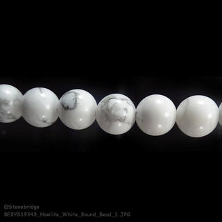 Howlite White - Round Strand 15" - 8mm    from The Rock Space