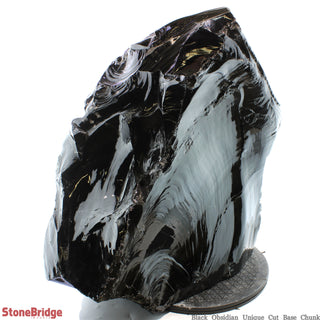 Obsidian Black Boulder Cut-Base U#85    from The Rock Space