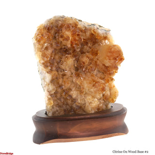 Citrine Cluster on Wood Base #2 - 8"    from The Rock Space