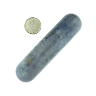 Blue Aventurine Rounded Massage Wand - Large #2 - 3 1/2" to 4 1/2"    from Stonebridge Imports