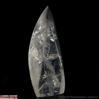 Clear Quartz Flame Sculpture U#4 - 6"    from The Rock Space