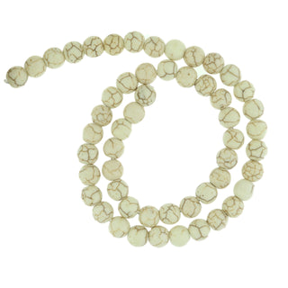Howlite Cream - Round Strand 15" - 8mm from The Rock Space