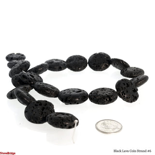 Black Lava Coin Strand #6    from The Rock Space