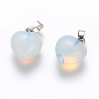 Opalite Heart Pendants #1    from The Rock Space