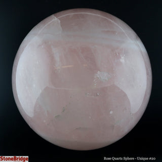 Rose Quartz Sphere U#20" - 4"    from The Rock Space