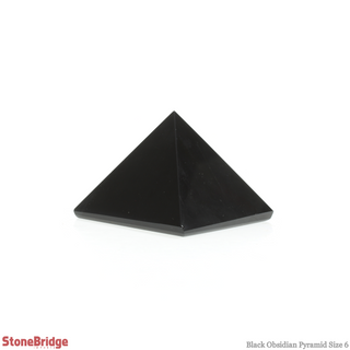 Black Obsidian Pyramid #6 - 2 1/2" to 2 3/4" Wide    from The Rock Space