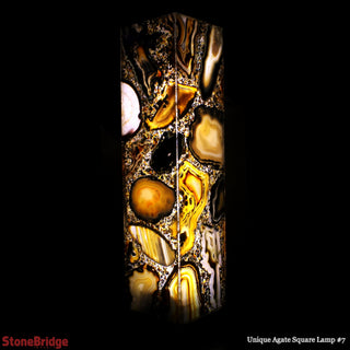 Agate Slice Tower Lamp U#7 - 60cm from The Rock Space