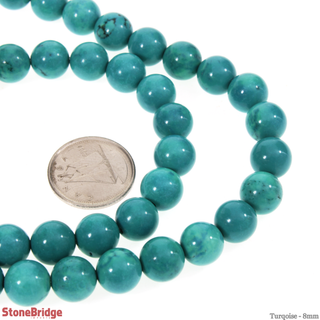 Turquoise Round Strand - 8mm Beads    from The Rock Space