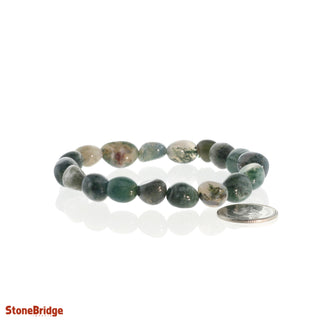 Agate Green Moss Tumbled Bracelets from The Rock Space