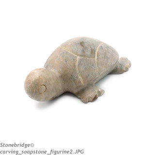 Turtle Soapstone Carving Natural    from The Rock Space