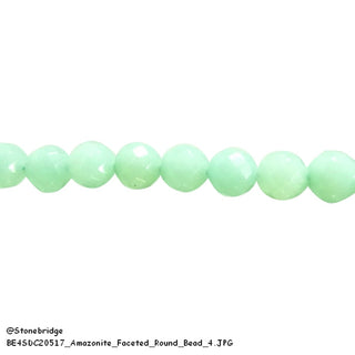 Amazonite Faceted - Round Strand 7" - 4mm    from The Rock Space