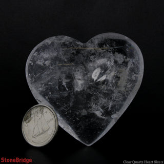 Clear Quartz A Heart #2 - 1" to 2"    from The Rock Space