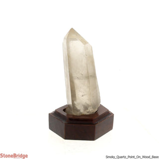 Smoky Quartz Point On Wood Base #1    from The Rock Space