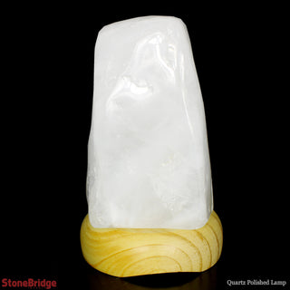 White Quartz Polished Lamp - Mini - WHITE CORD    from The Rock Space