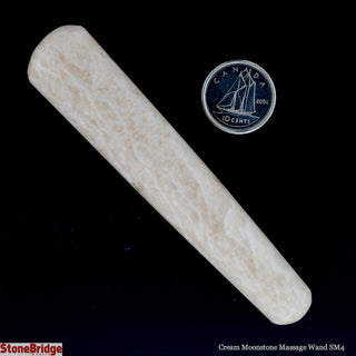 Moonstone Cream Rounded Massage Wand - Small #2 - 2 1/2" to 3 1/2"    from The Rock Space