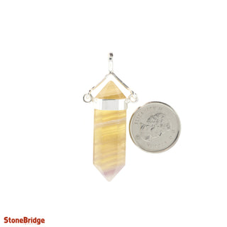 Fluorite Yellow Double Terminated Swivel Pendant from The Rock Space